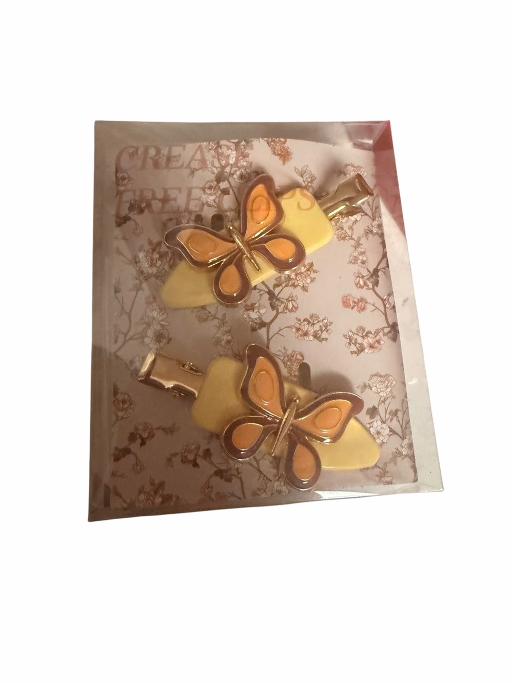 Yellow Butterfly Snap Hair Clips - Charming Set